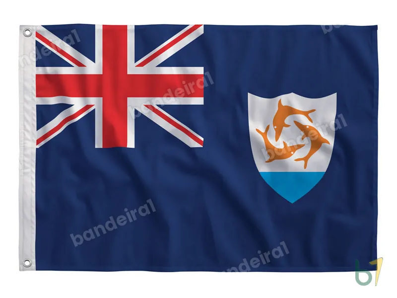 Bandeira de Anguilla — poliéster — vista frontal