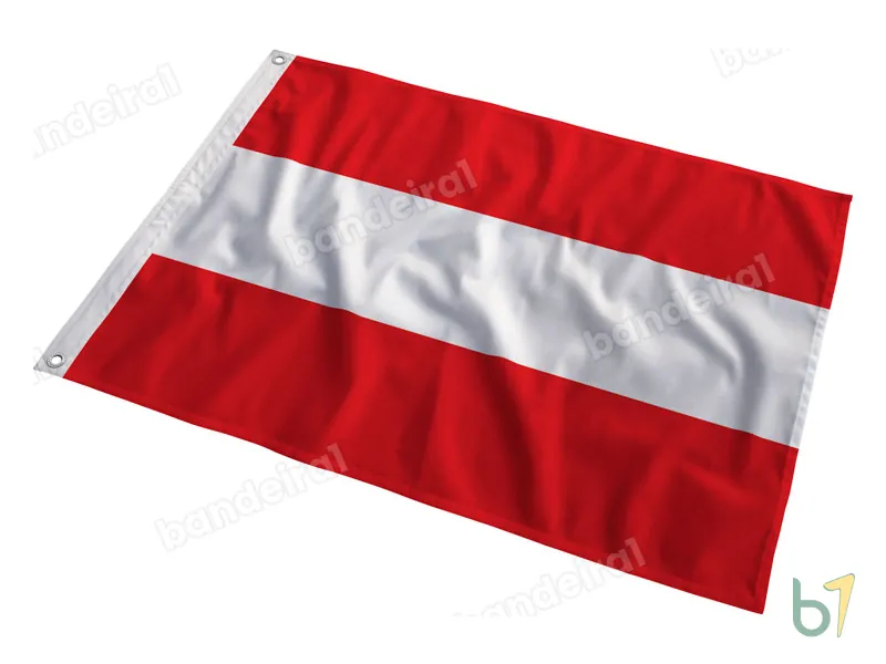 Bandeira da Áustria — poliéster — em movimento