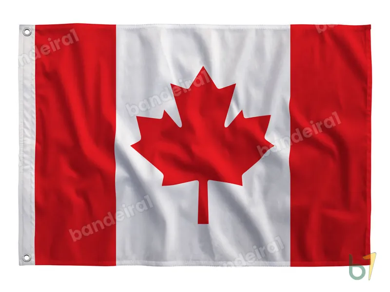 Bandeira do Canadá — poliéster — vista frontal