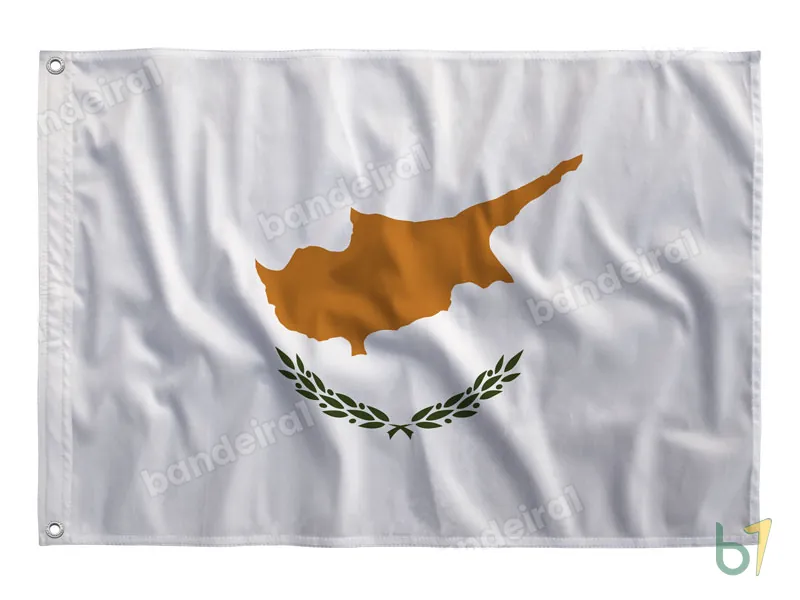 Bandeira de Chipre — poliéster — vista frontal