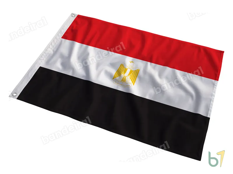 Bandeira do Egito — poliéster — em movimento