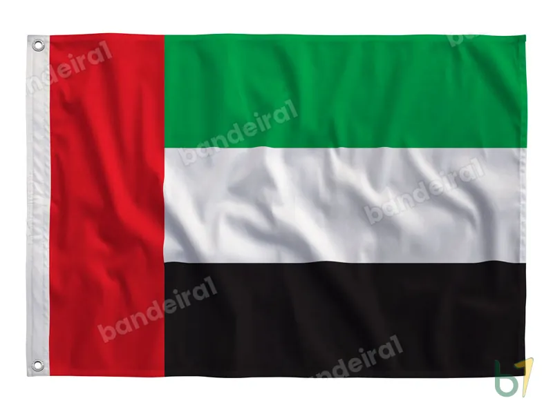 Bandeira dos Emirados Árabes Unidos — poliéster — vista frontal