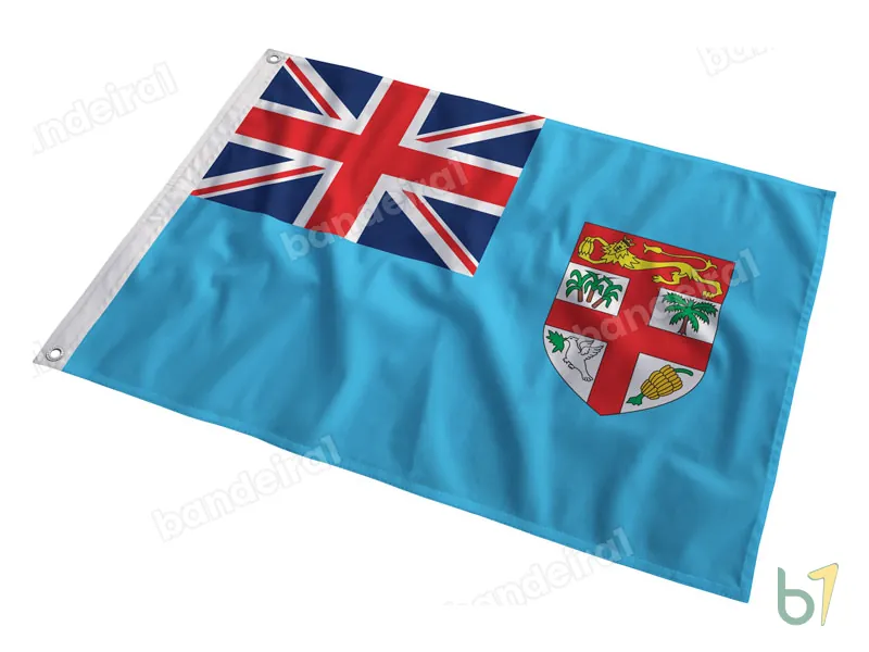 Bandeira de Fiji — poliéster — em movimento