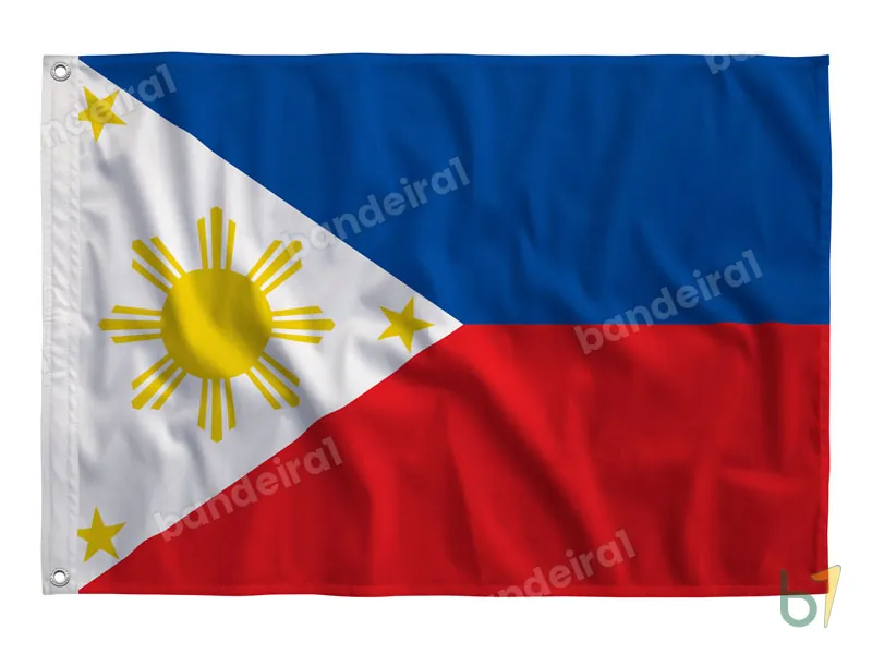 Bandeira das Filipinas — poliéster — vista frontal