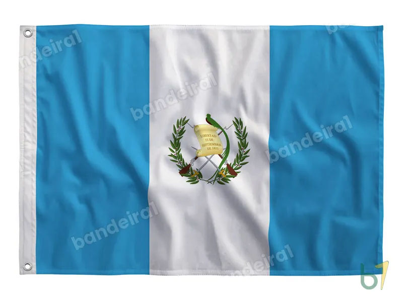 Bandeira da Guatemala — poliéster — vista frontal