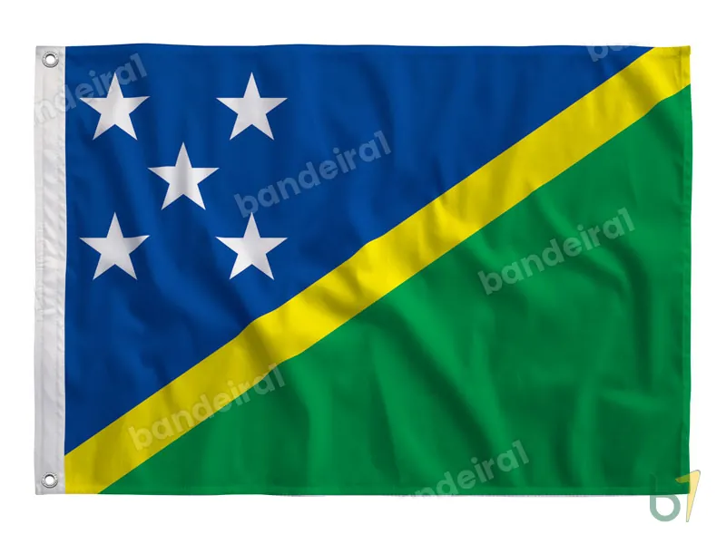 Bandeira das Ilhas Salomão — poliéster — vista frontal