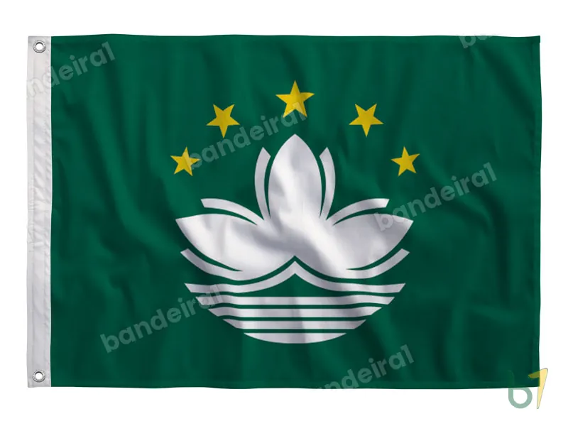 Bandeira de Macau — poliéster — vista frontal