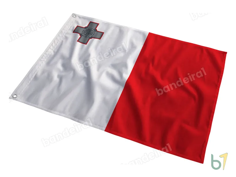 Bandeira de Malta — poliéster — em movimento