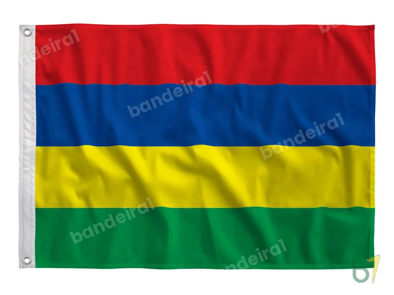 Bandeira de Maurício — poliéster — vista frontal
