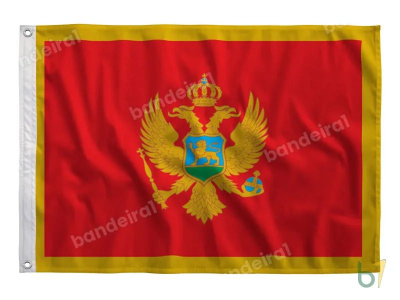 Bandeira de Montenegro — poliéster — vista frontal