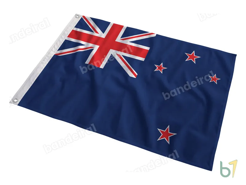 Bandeira da Nova Zelândia — poliéster — em movimento