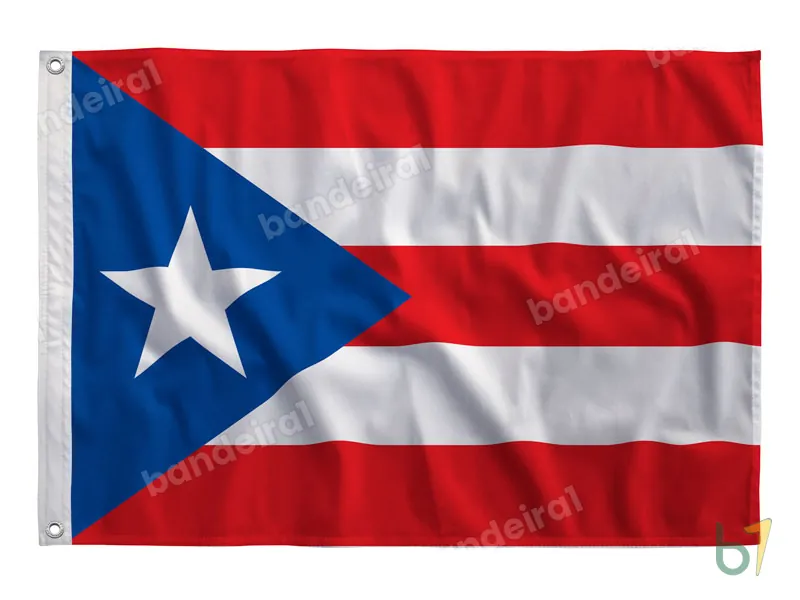 Bandeira de Porto Rico — poliéster — vista frontal