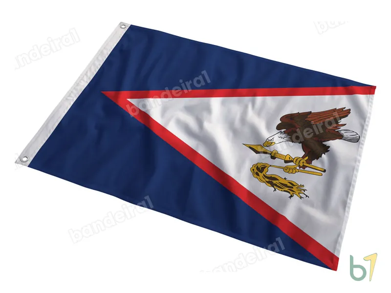 Bandeira da Samoa Americana — poliéster — em movimento