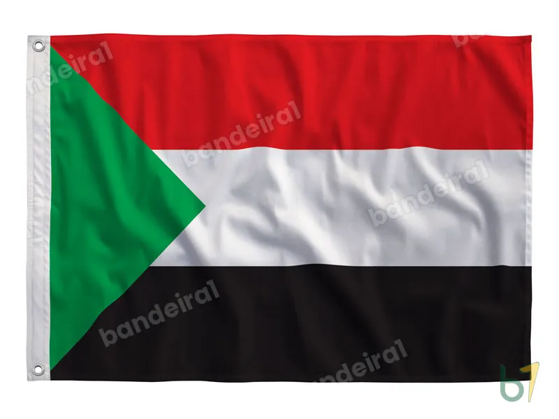 Bandeira do Sudão — poliéster — vista frontal