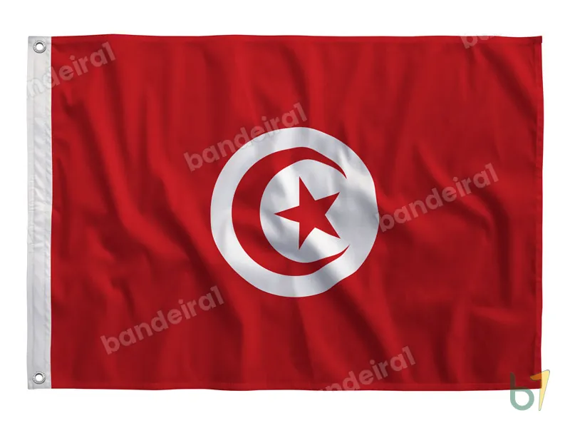 Bandeira da Tunísia — poliéster — vista frontal