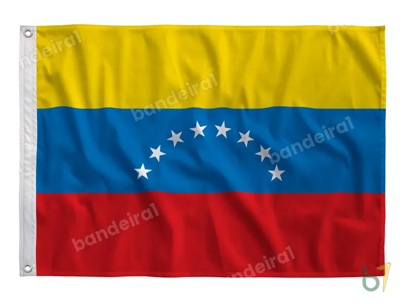 Bandeira da Venezuela — poliéster — vista frontal