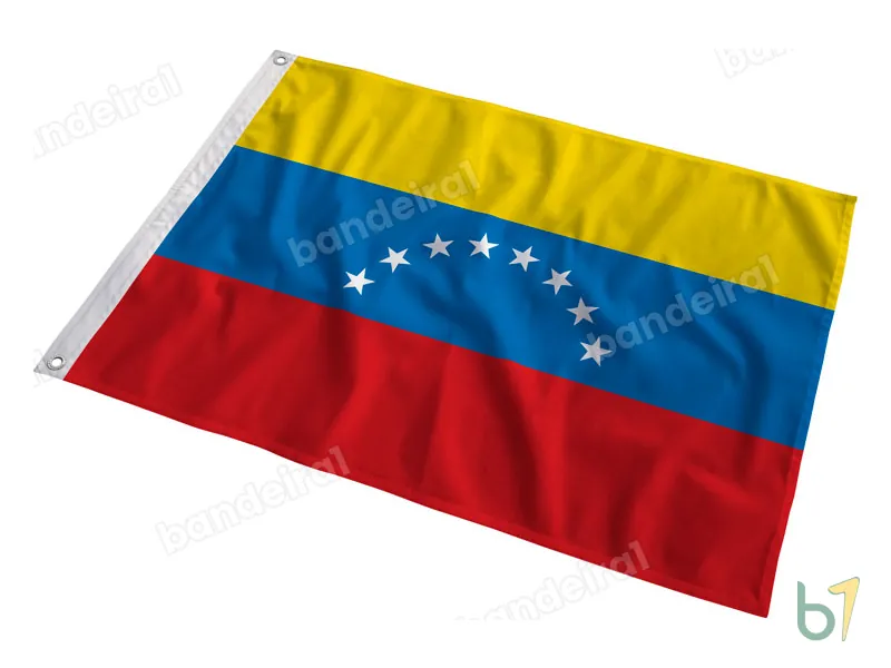 Bandeira da Venezuela — poliéster — em movimento